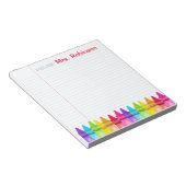 Bloc-notes de professeur coloré personnalisé crayo (Incliné)