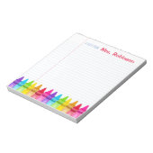 Bloc-notes de professeur coloré personnalisé crayo (Tourné)