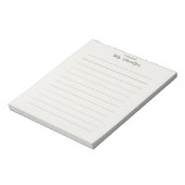 Bloc-notes de professeur Lignes Élégantes et Douce (Tourné)