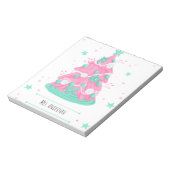 Bloc-notes de professeur Noël Fleurs Étoiles Aquar (Tourné)