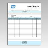 Bloc-notes de profil client pour entreprise