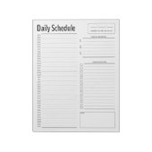 Bloc-notes de programme quotidien simple (Tourné)