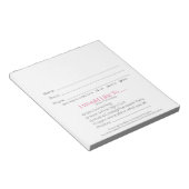 Bloc-notes de prospection et de recrutement Pink Z (Incliné)