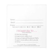 Bloc-notes de prospection et de recrutement Pink Z