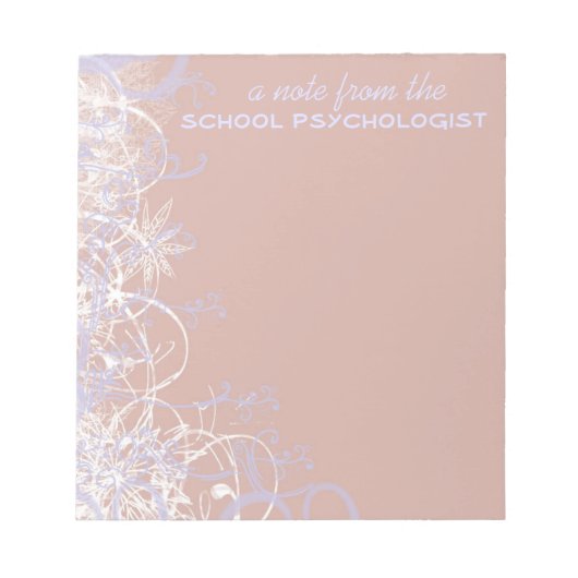 Bloc-notes de psychologue scolaire élégant (Devant)