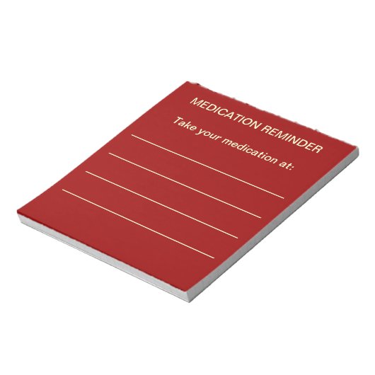 Bloc-notes de rappel de médicaments (Tourné)