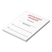 Bloc-notes de rappel de rendez-vous (Tourné)
