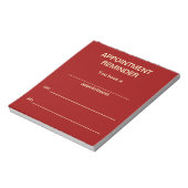 Bloc-notes de rappel de rendez-vous - Texte rouge  (Tourné)