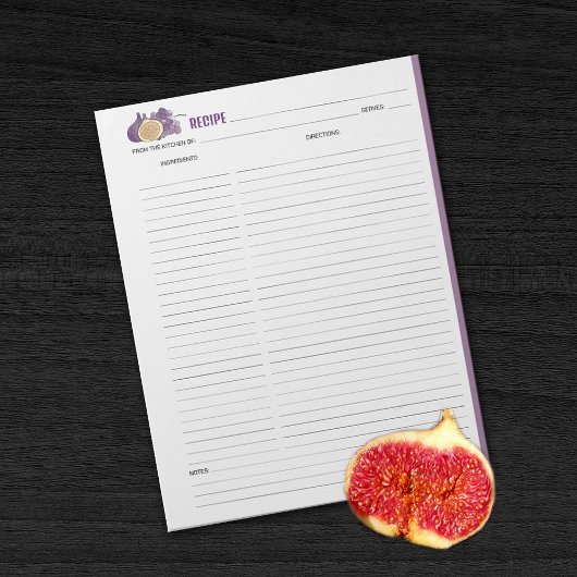 Bloc-notes de recette culinaire