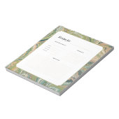 Bloc-notes de recette de papier marbré antique (Tourné)