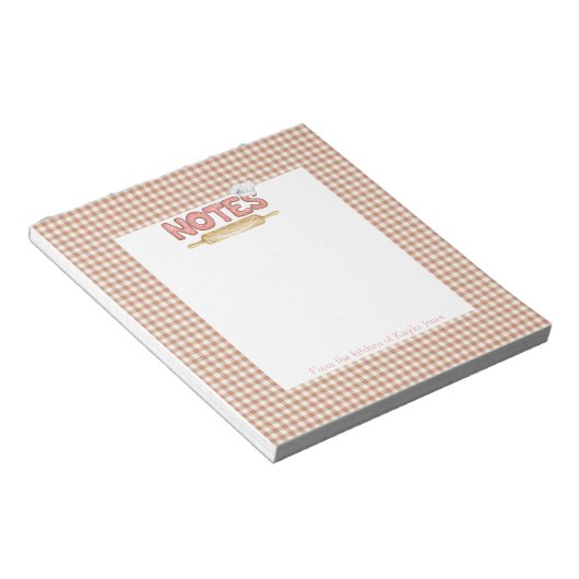 Bloc-notes de recette de police de En vichy cookie (Incliné)