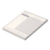 Bloc-notes de recette en fleurs violettes (Tourné)