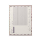 Bloc-notes de recette en fleurs violettes (Tourné)