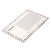 Bloc-notes de recette en fleurs violettes (Incliné)