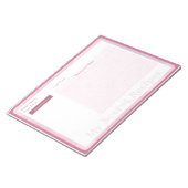 Bloc-notes de recette en Motif rose bébé (Incliné)