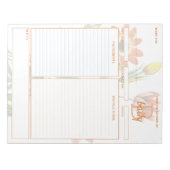 Bloc-notes de recette personnalisable anémone bota (Devant)