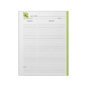 Bloc-notes de recettes culinaires Avocado (Tourné)