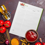 Bloc-notes de recettes culinaires de tomates<br><div class="desc">Un simple bloc-notes avec des tomates pour l'organisation des recettes.</div>