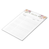 Bloc-notes de recettes culinaires florales (Incliné)