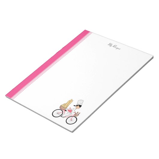 Bloc-notes de recettes pour fille de dessin animé (Incliné)