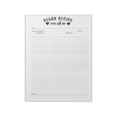 Bloc-notes de recettes végétaliennes minimalistes (Tourné)