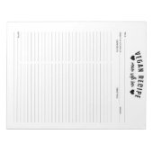 Bloc-notes de recettes végétaliennes minimalistes (Devant)