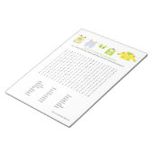 Bloc-notes de recherche de mots de jeu de baby sho (Incliné)