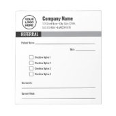 Bloc-notes de référence modifiable (Devant)