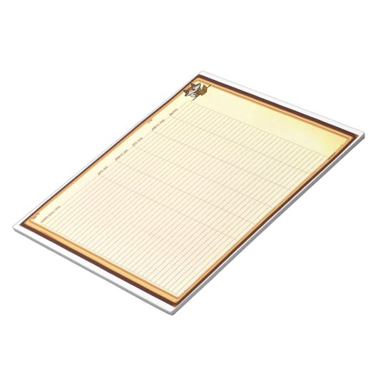 Bloc-notes de registre (Incliné)