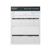 Bloc-notes de réunion simple pour les entreprises (Tourné)