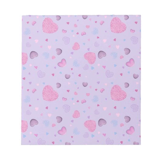 Bloc-notes de Saint Valentin plein de coeur et d'a (Devant)