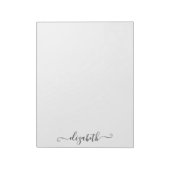 Bloc-notes de script élégant monogramme personnali (Tourné)