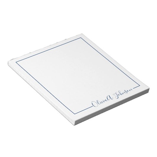 Bloc-notes de script moderne simple et élégant (Incliné)