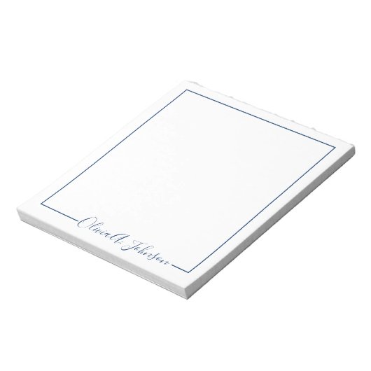 Bloc-notes de script moderne simple et élégant (Tourné)