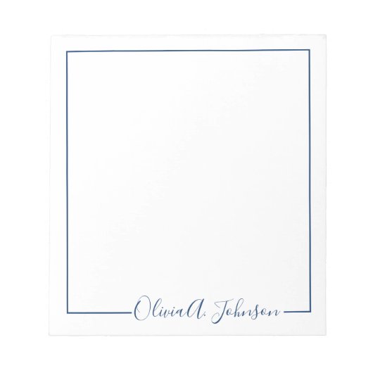 Bloc-notes de script moderne simple et élégant (Devant)