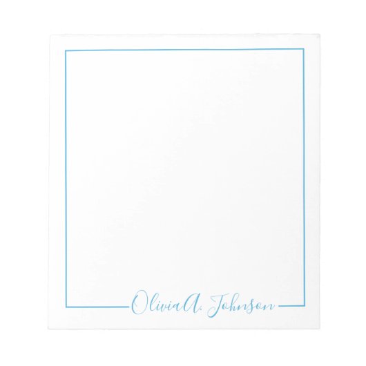 Bloc-notes de script moderne simple et élégant (Devant)