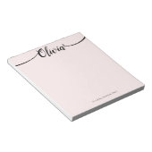Bloc-notes de signature rose simple (Incliné)