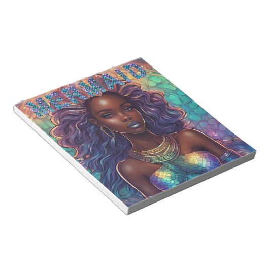 Bloc-notes de sirène noir (Incliné)