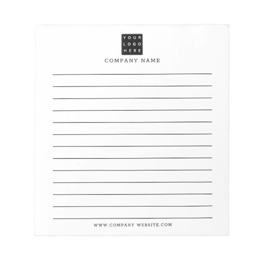 Bloc-notes de société à lignes noires pour promoti (Devant)