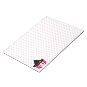 Bloc-notes de sorcière aux cheveux roses Kawaii