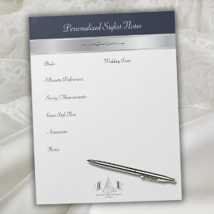 Bloc-notes de style élégant bleu minuit pour marié