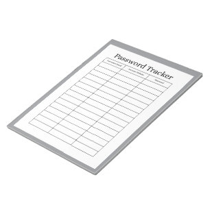 Bloc-notes de suivi de mots de passe facile