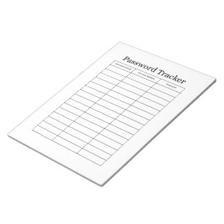 Bloc-notes de suivi de mots de passe simple