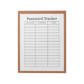 Bloc-notes de suivi de mots de passe simple (Tourné)