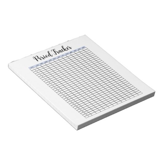 Bloc-notes de suivi de période (Incliné)