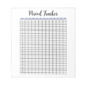 Bloc-notes de suivi de période (Devant)