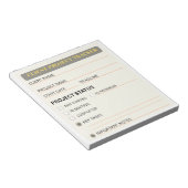 Bloc-notes de suivi de projet client (Incliné)