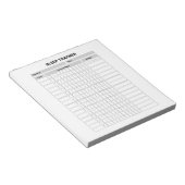 Bloc-notes de suivi de veille (Incliné)