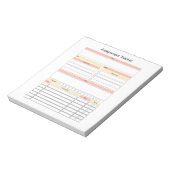 Bloc-notes de suivi des affectations (Tourné)