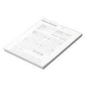 Bloc-notes de suivi des points (Tourné)